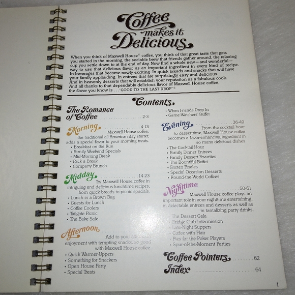 BOOK Coffee Makes It Delicious, the coffee cookbook from Maxwell House C… - Picture 3 of 10